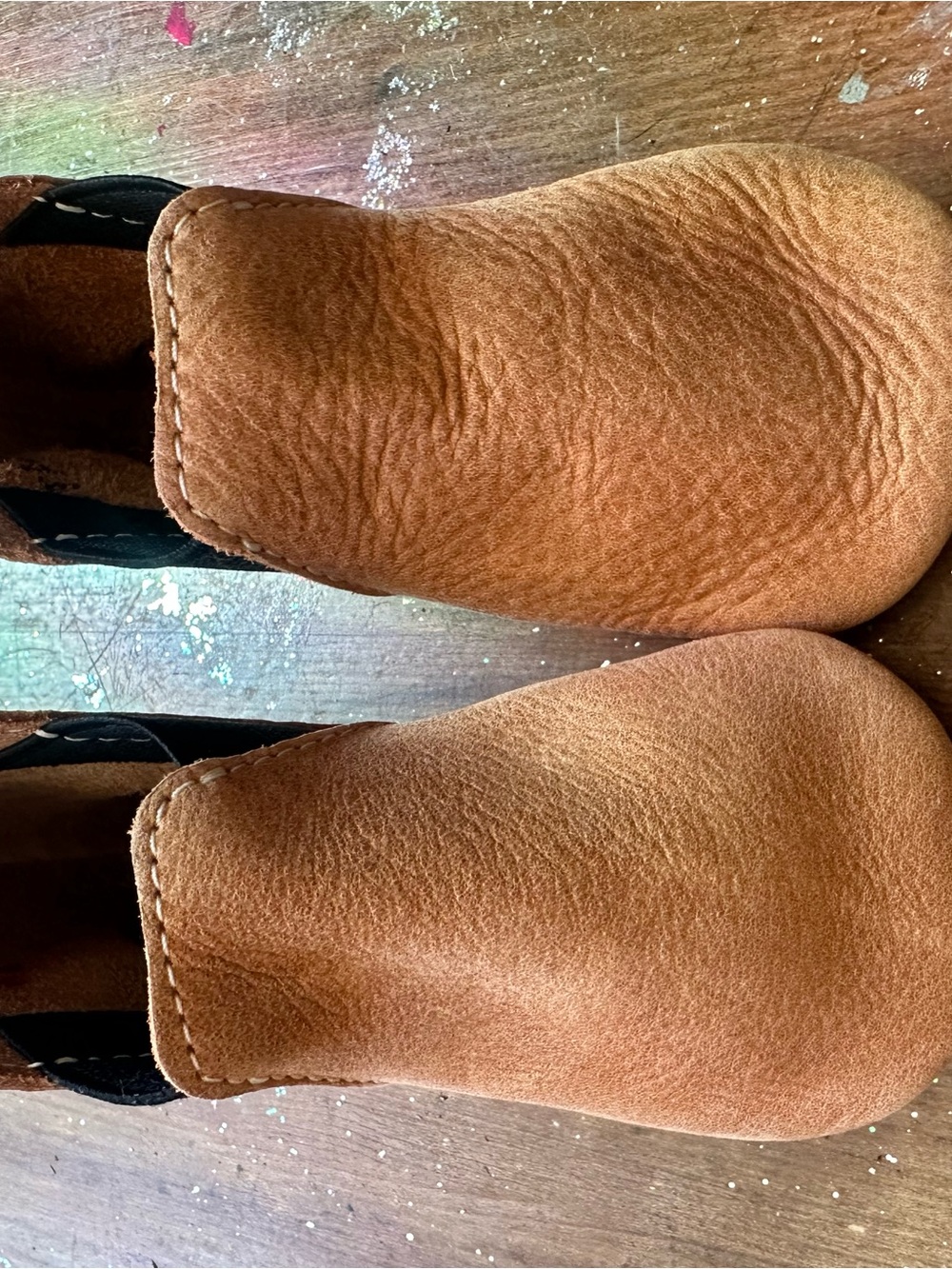Freshly Picked Toddler Slip-On Loafers in Cognac Brown Suede